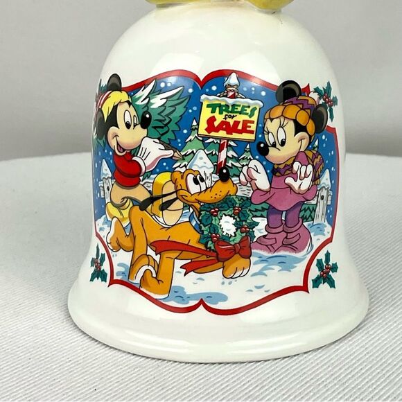 Schmid Mickey Mouse Christmas Bell Disney 1990 Collectors Bell Ltd Ed Holiday - Picture 2 of 8